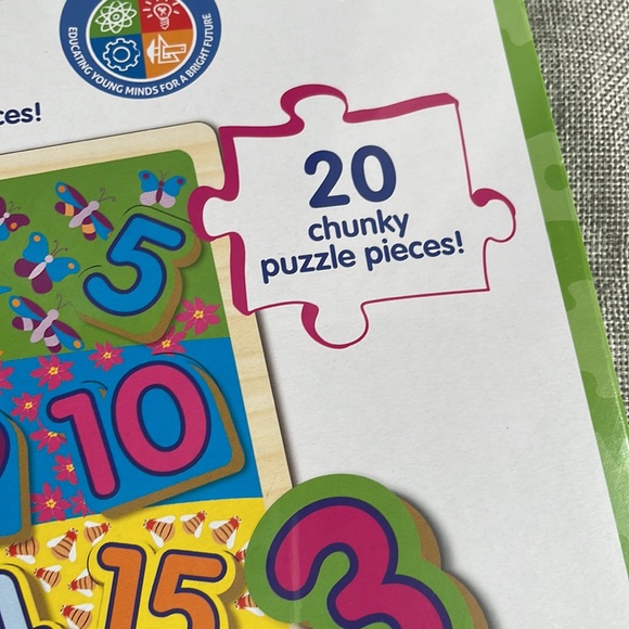 Chunky puzzle 123 educational math helper homeschool tutor learning toy - Picture 5 of 9